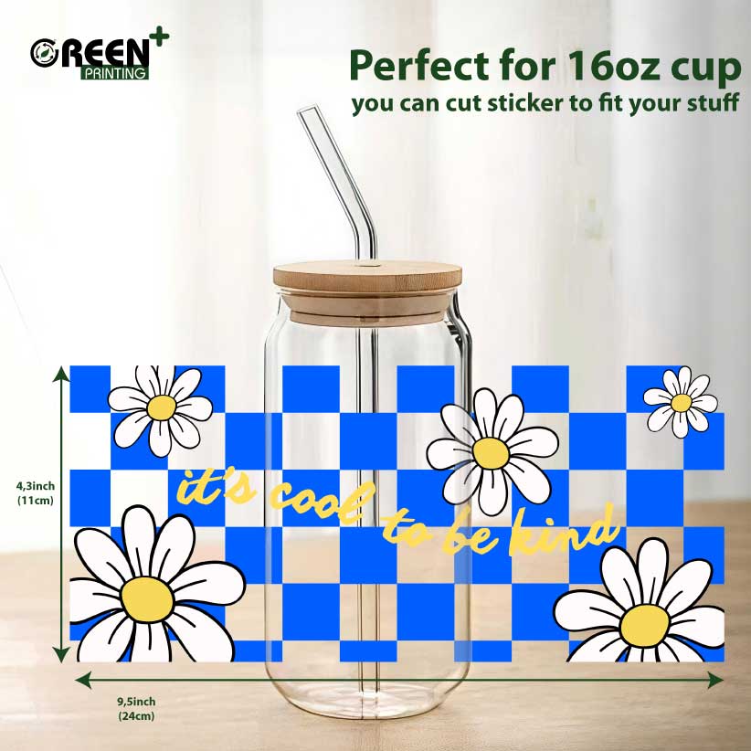 UV DTF Cup Wraps | EARTHDAY stickers - 16oz (4,3 x 9,5 inch)