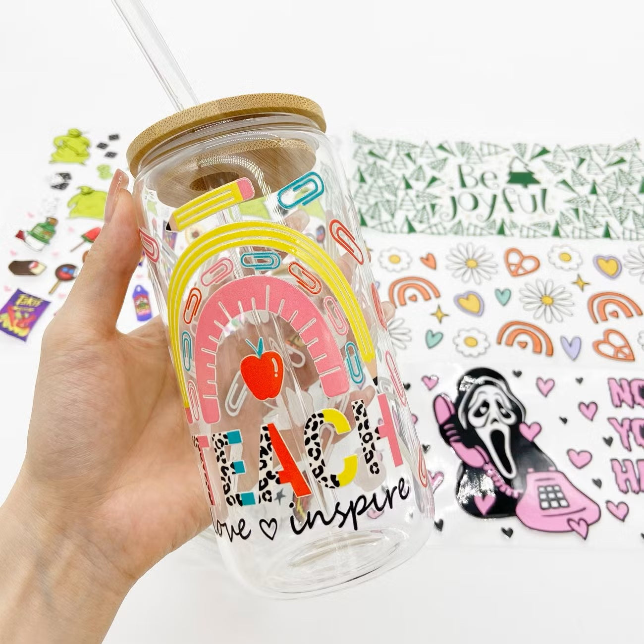 Custom UV DTF Cup Wraps - 16oz (4,3 x 9,5 inch)